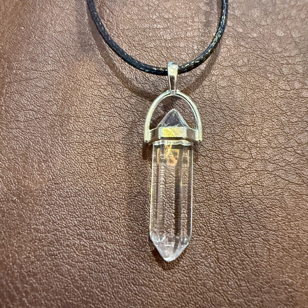 Silver Crystal Pendant Necklace